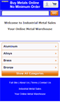 Mobile Screenshot of industrialmetalsales.com