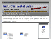 Tablet Screenshot of industrialmetalsales.com